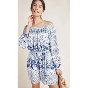 by Anthropologie Clemente Off Shoulder Romper